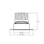 ART-RF-150 LED светильник встраиваемый безрамочный полуповоротный Downlight   -  Встраиваемые светильники 